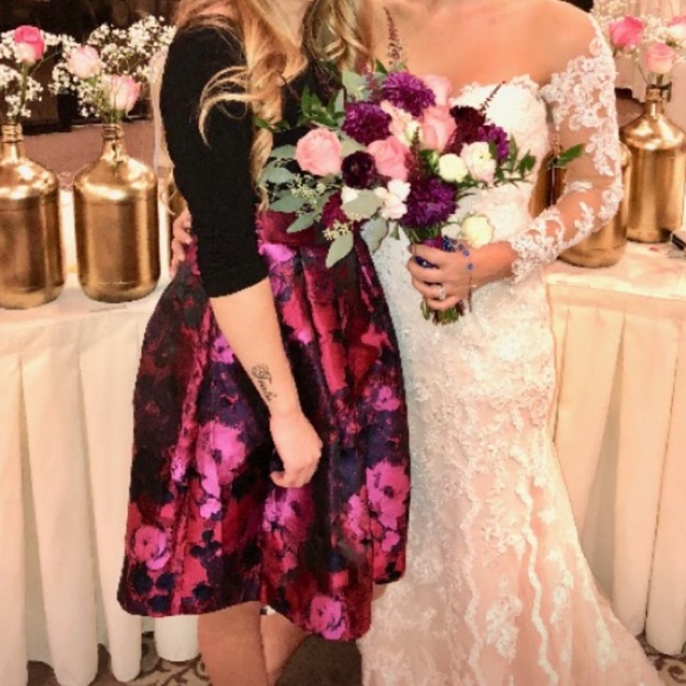 Rose Patterned Formal Dress - Picture 3 of 8